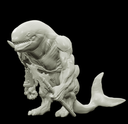 3D Printed Bestiary Vol. 4 Nafarrate - Jikax Killer Whale 32mm Ragnarok D&D (Online Only)