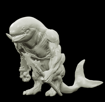 3D Printed Bestiary Vol. 4 Nafarrate - Jikax Killer Whale 32mm Ragnarok D&D (Online Only)