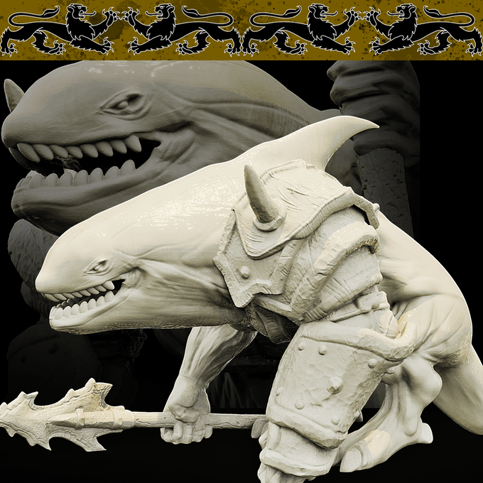 3D Printed Bestiary Vol. 4 Nafarrate - Jikax Killer Whale 32mm Ragnarok D&D (Online Only)