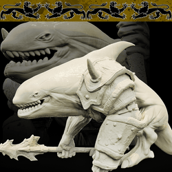 3D Printed Bestiary Vol. 4 Nafarrate - Jikax Killer Whale 32mm Ragnarok D&D (Online Only)