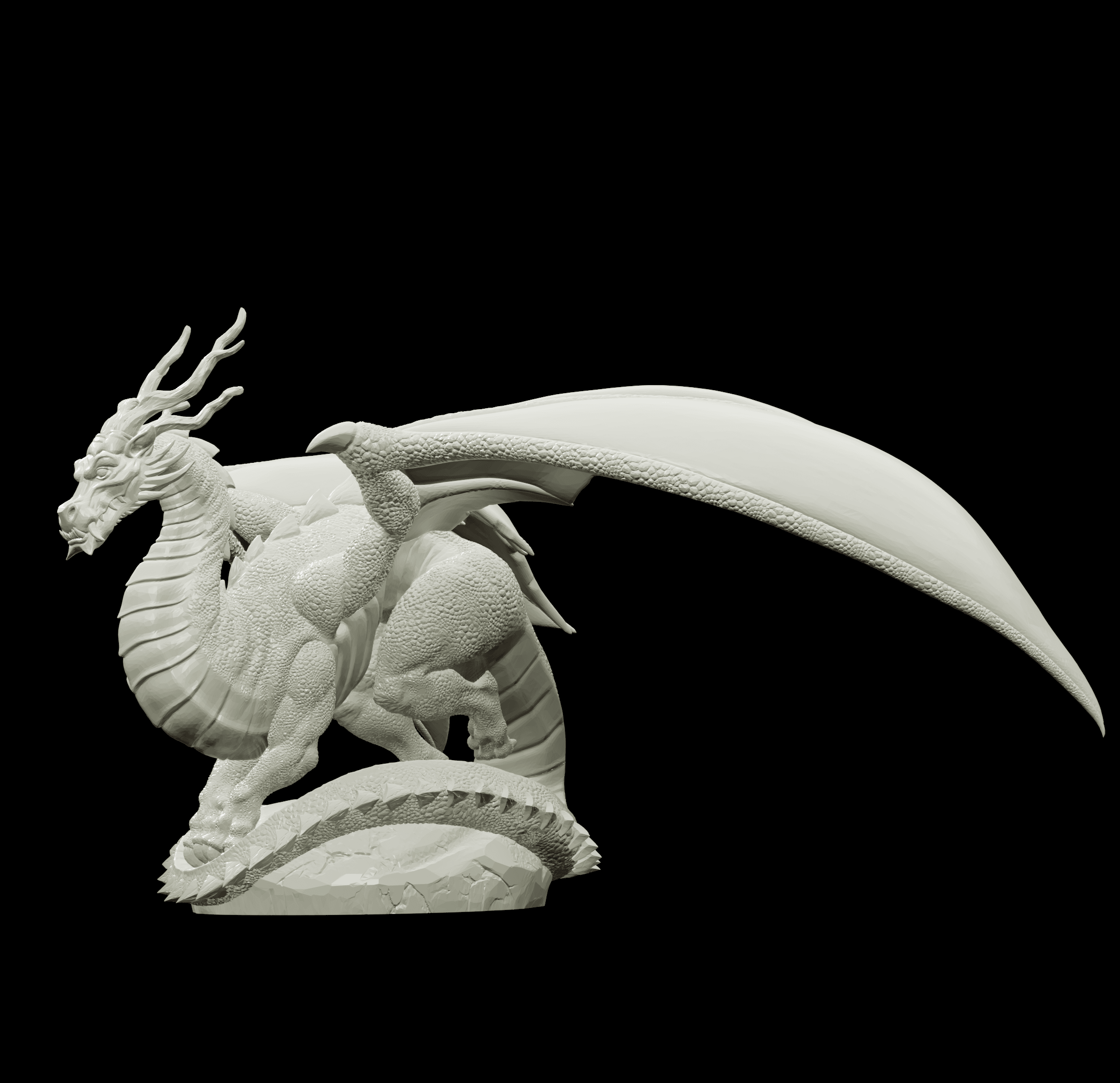 3D Printed Bestiary Vol. 4 Nafarrate - Kaesin Green Dragon 32mm Ragnarok D&D (Online Only)