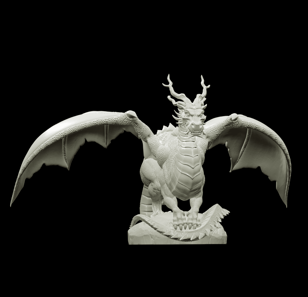 3D Printed Bestiary Vol. 4 Nafarrate - Kaesin Green Dragon 32mm Ragnarok D&D (Online Only)