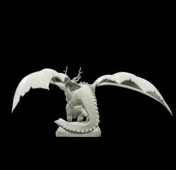 3D Printed Bestiary Vol. 4 Nafarrate - Kaesin Green Dragon 32mm Ragnarok D&D (Online Only)
