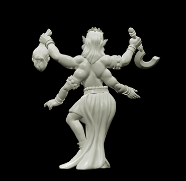3D Printed Bestiary Vol. 4 Nafarrate - Kali Goddess 32mm Ragnarok D&D (Online Only)