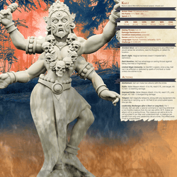3D Printed Bestiary Vol. 4 Nafarrate - Kali Goddess 32mm Ragnarok D&D (Online Only)