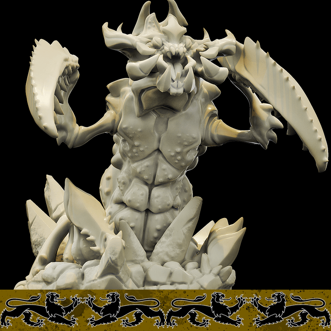 3D Printed Bestiary Vol. 4 Nafarrate - Khepri Demon Fiend 32mm Ragnarok D&D (Online Only)