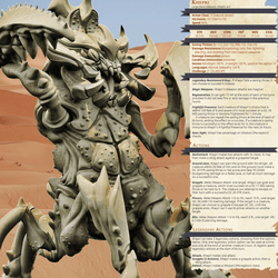 3D Printed Bestiary Vol. 4 Nafarrate - Khepri Demon Fiend 32mm Ragnarok D&D (Online Only)