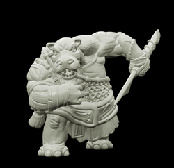 3D Printed Bestiary Vol. 4 Nafarrate - Kiboko Hippo Man 32mm Ragnarok D&D (Online Only)