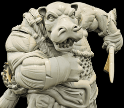 3D Printed Bestiary Vol. 4 Nafarrate - Kiboko Hippo Man 32mm Ragnarok D&D (Online Only)