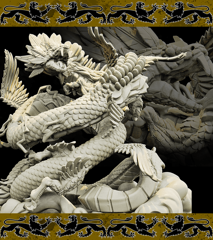 3D Printed Bestiary Vol. 4 Nafarrate - Kukulkan Sea Serpent 32mm Ragnarok D&D (Online Only)