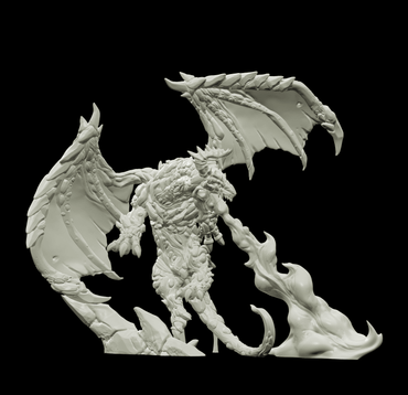 3D Printed Bestiary Vol. 4 Nafarrate - Lasair Lava Dragon 32mm Ragnarok D&D (Online Only)