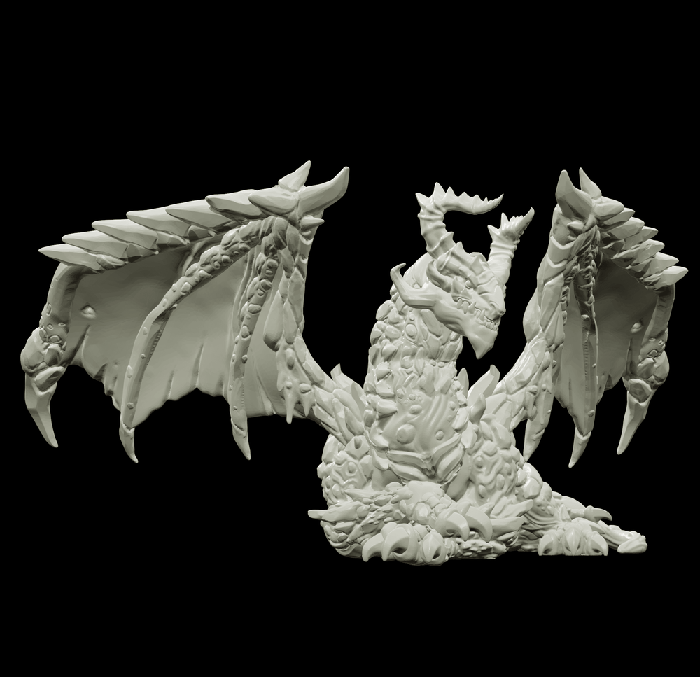 3D Printed Bestiary Vol. 4 Nafarrate - Lasair Lava Dragon 32mm Ragnarok D&D (Online Only)