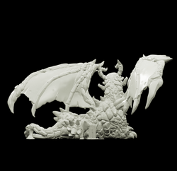 3D Printed Bestiary Vol. 4 Nafarrate - Lasair Lava Dragon 32mm Ragnarok D&D (Online Only)