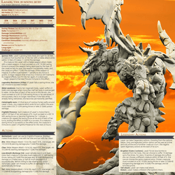 3D Printed Bestiary Vol. 4 Nafarrate - Lasair Lava Dragon 32mm Ragnarok D&D (Online Only)