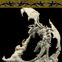 3D Printed Bestiary Vol. 4 Nafarrate - Lasair Lava Dragon 32mm Ragnarok D&D (Online Only)
