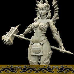 3D Printed Bestiary Vol. 4 Nafarrate - Laufrey Cambion Fiend 32mm Ragnarok D&D (Online Only)