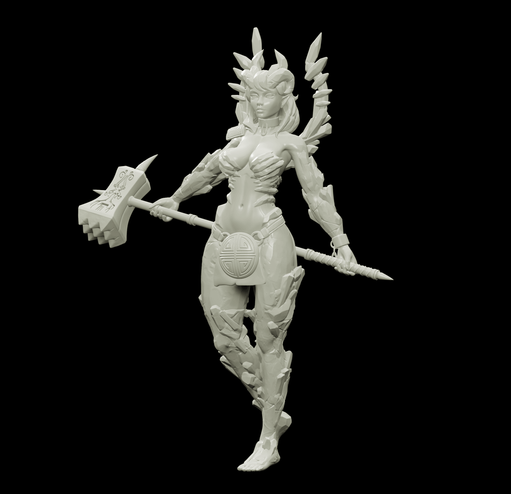 3D Printed Bestiary Vol. 4 Nafarrate - Laufrey Cambion Fiend 32mm Ragnarok D&D (Online Only)