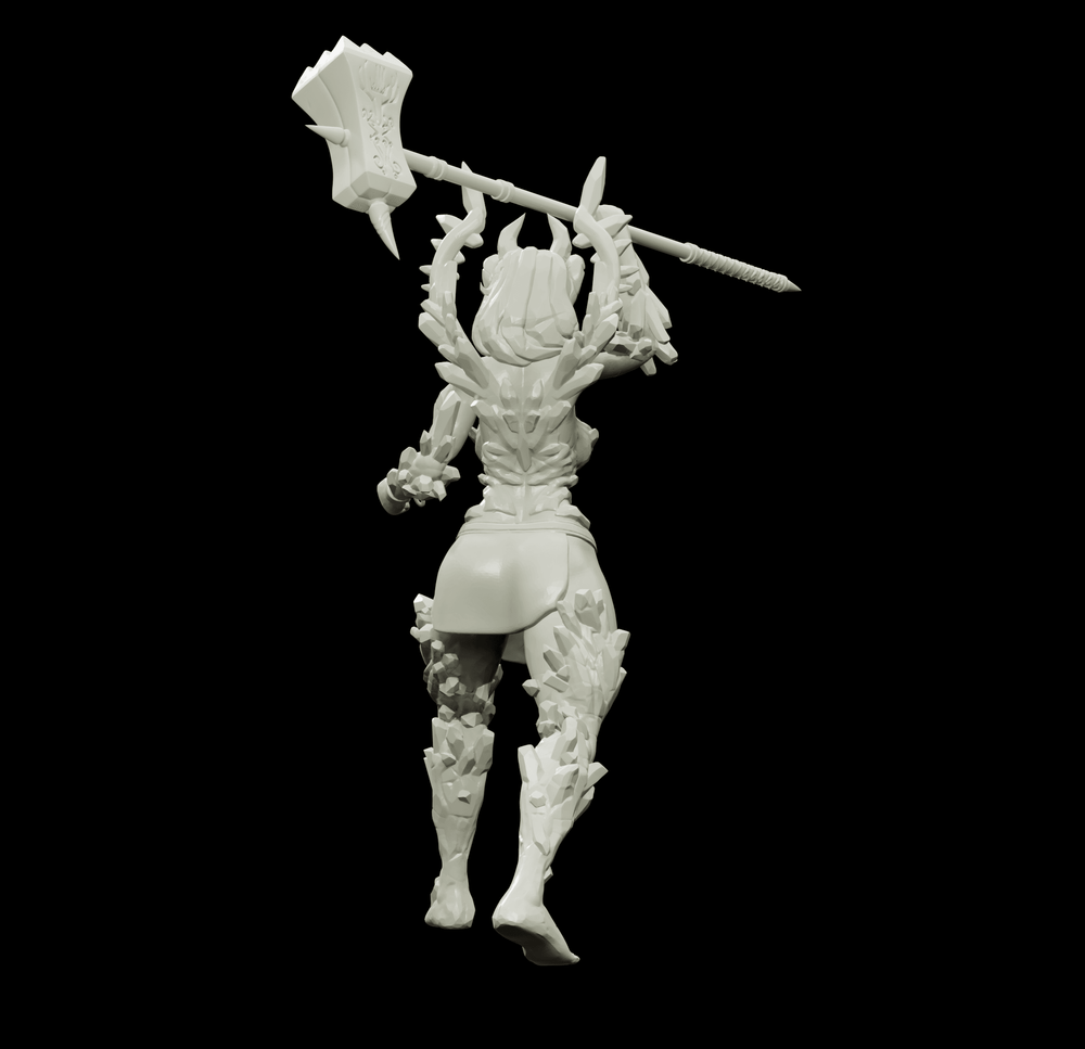 3D Printed Bestiary Vol. 4 Nafarrate - Laufrey Cambion Fiend 32mm Ragnarok D&D (Online Only)
