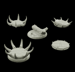 3D Printed Bestiary Vol. 4 Nafarrate Monster Round Bases Set 25 28 32 35mm D&D (Online Only)