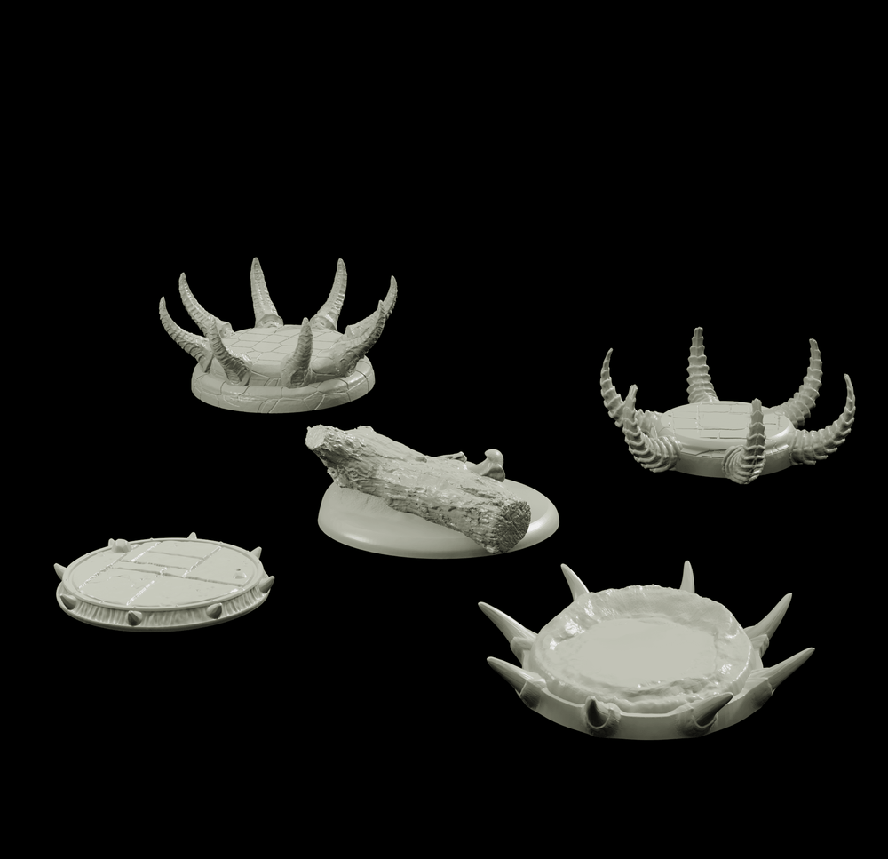 3D Printed Bestiary Vol. 4 Nafarrate Monster Round Bases Set 25 28 32 35mm D&D (Online Only)
