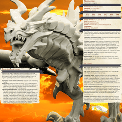 3D Printed Bestiary Vol. 4 Nafarrate - Naigoith Red Dragon 32mm Ragnarok D&D (Online Only)