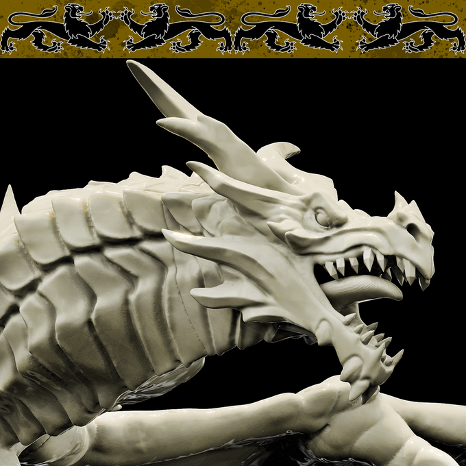 3D Printed Bestiary Vol. 4 Nafarrate - Naigoith Red Dragon 32mm Ragnarok D&D (Online Only)