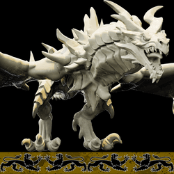 3D Printed Bestiary Vol. 4 Nafarrate - Naigoith Red Dragon 32mm Ragnarok D&D (Online Only)