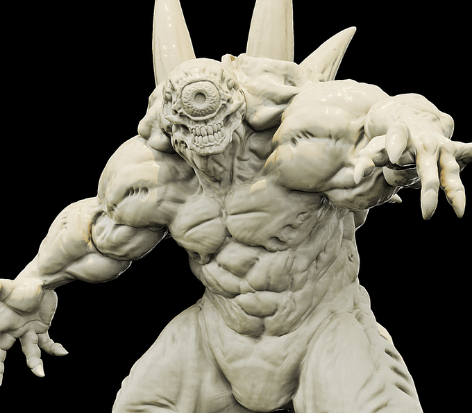 3D Printed Bestiary Vol. 4 Nafarrate - Noventash'Ma Cyclops 32mm Ragnarok D&D (Online Only)