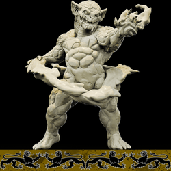 3D Printed Bestiary Vol. 4 Nafarrate - Onyx Elemental 32mm Ragnarok D&D (Online Only)