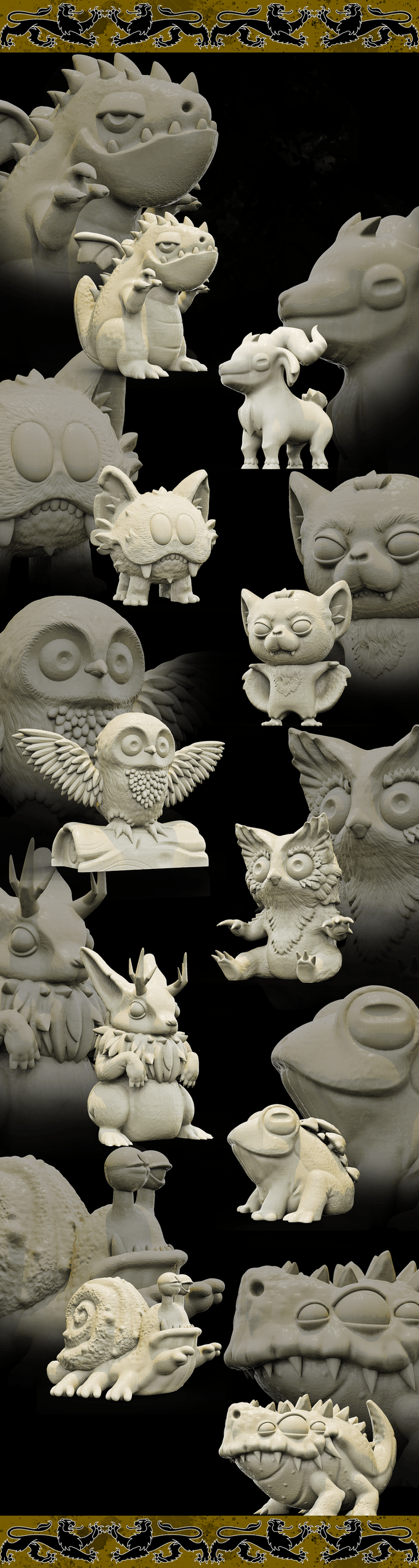 3D Printed Bestiary Vol. 4 Nafarrate - Pets Minions Familiars 32mm Ragnarok D&D (Online Only)