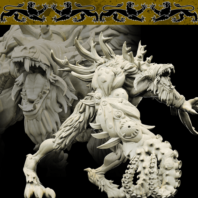 3D Printed Bestiary Vol. 4 Nafarrate - Pon'uglrit Bugbear 32mm Ragnarok D&D (Online Only)