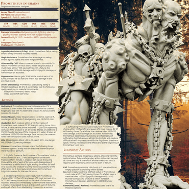 3D Printed Bestiary Vol. 4 Nafarrate - Prometheus in Chains 32mm Ragnarok D&D (Online Only)