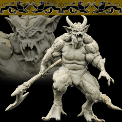 3D Printed Bestiary Vol. 4 Nafarrate - Quas'kuma Demon Fiend 32mm Ragnarok D&D (Online Only)