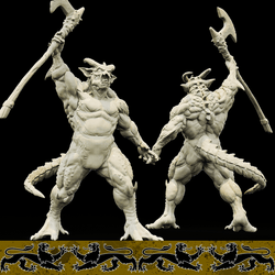 3D Printed Bestiary Vol. 4 Nafarrate - Quas'kuma Demon Fiend 32mm Ragnarok D&D (Online Only)