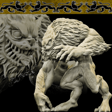 3D Printed Bestiary Vol. 4 Nafarrate - Quathar Fiend 32mm Ragnarok D&D (Online Only)