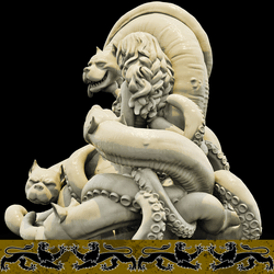 3D Printed Bestiary Vol. 4 Nafarrate - Scylla Fiend 32mm Ragnarok D&D (Online Only)