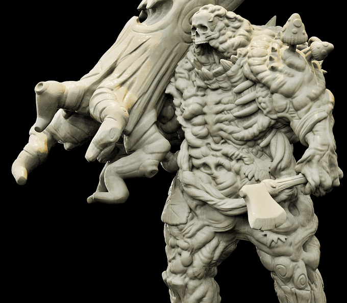 3D Printed Bestiary Vol. 4 Nafarrate - Serrath Shambling Mound 32mm Ragnarok D&D (Online Only)