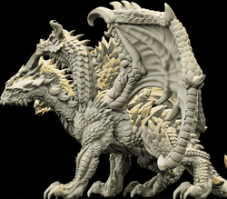 3D Printed Bestiary Vol. 4 Nafarrate - Tiamat Hydra 32mm Ragnarok D&D (Online Only)