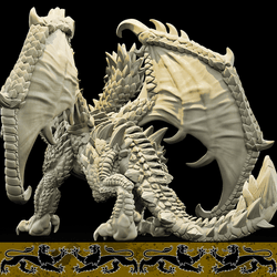 3D Printed Bestiary Vol. 4 Nafarrate - Tiamat Hydra 32mm Ragnarok D&D (Online Only)