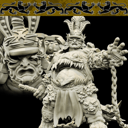 3D Printed Bestiary Vol. 4 Nafarrate - Xing Tiang Chinese Warrior 32mm Ragnarok D&D (Online Only)