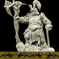 3D Printed Bestiary Vol. 4 Nafarrate - Xing Tiang Chinese Warrior 32mm Ragnarok D&D (Online Only)