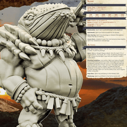 3D Printed Bestiary Vol. 4 Nafarrate - Xjemi Whale Warrior 32mm Ragnarok D&D (Online Only)