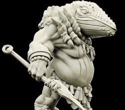 3D Printed Bestiary Vol. 4 Nafarrate - Xjemi Whale Warrior 32mm Ragnarok D&D (Online Only)