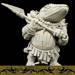 3D Printed Bestiary Vol. 4 Nafarrate - Xjemi Whale Warrior 32mm Ragnarok D&D (Online Only)