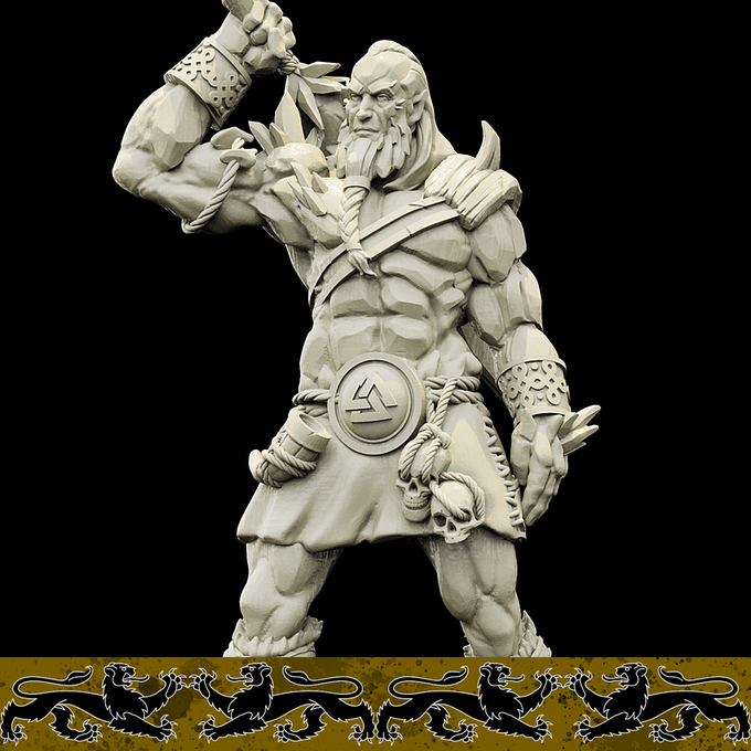 3D Printed Bestiary Vol. 4 Nafarrate - Ymir Undead Giant 32mm Ragnarok D&D (Online Only)