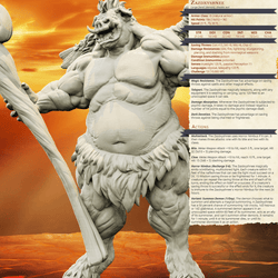 3D Printed Bestiary Vol. 4 Nafarrate - Zazdxyshnee Demon Fiend 32mm Ragnarok D&D (Online Only)