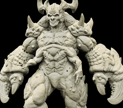 3D Printed Bestiary Vol. 4 Nafarrate - Zisglabrezu Demon Fiend 32mm Ragnarok D&D (Online Only)