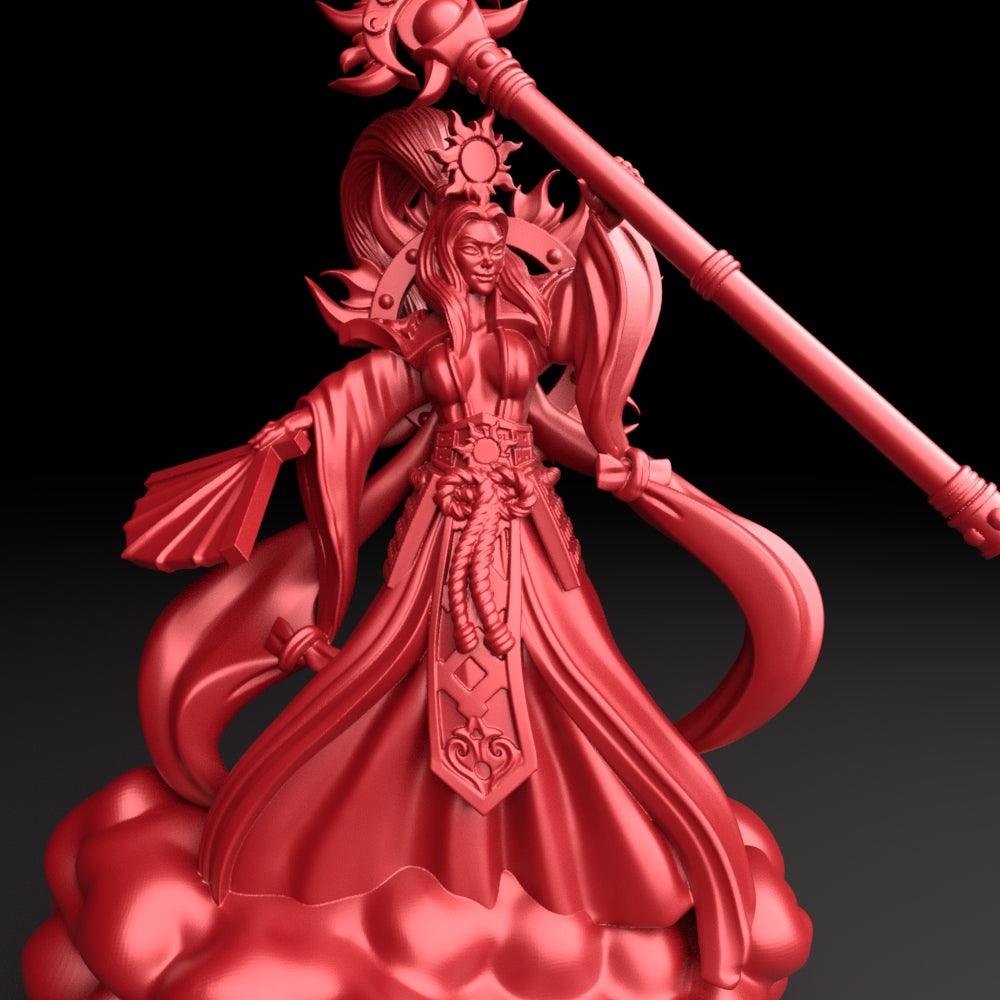 3D Printed Bestiary Vol. 5 Nafarrate - Amaterasu 32mm Ragnarok D&D (Online Only)