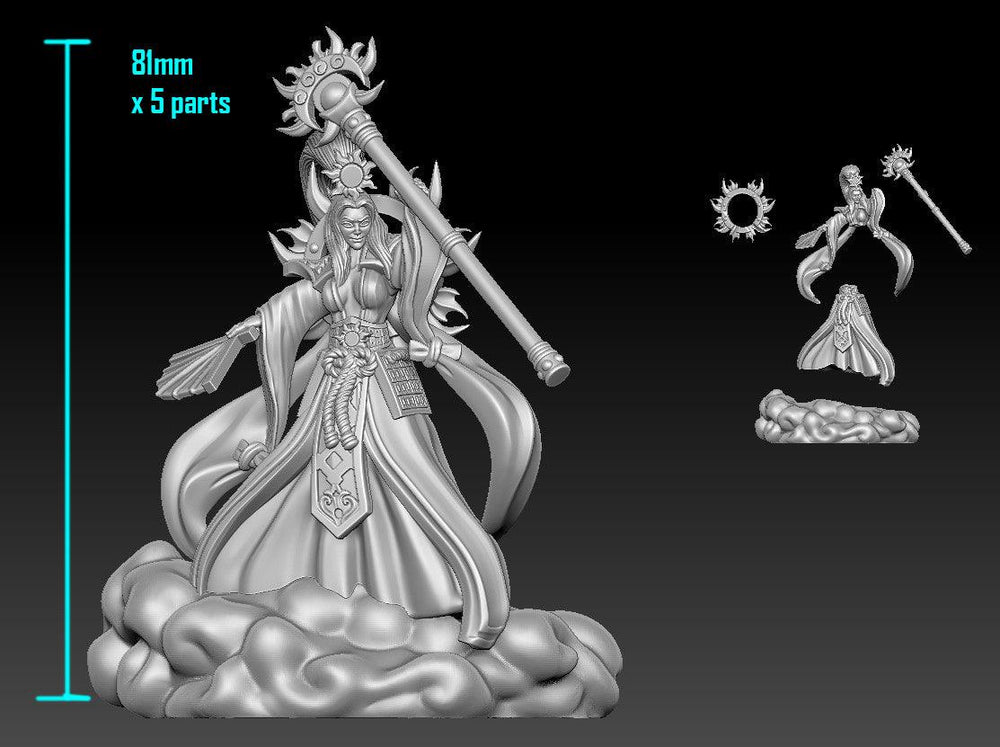 3D Printed Bestiary Vol. 5 Nafarrate - Amaterasu 32mm Ragnarok D&D (Online Only)