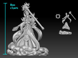 3D Printed Bestiary Vol. 5 Nafarrate - Amaterasu 32mm Ragnarok D&D (Online Only)